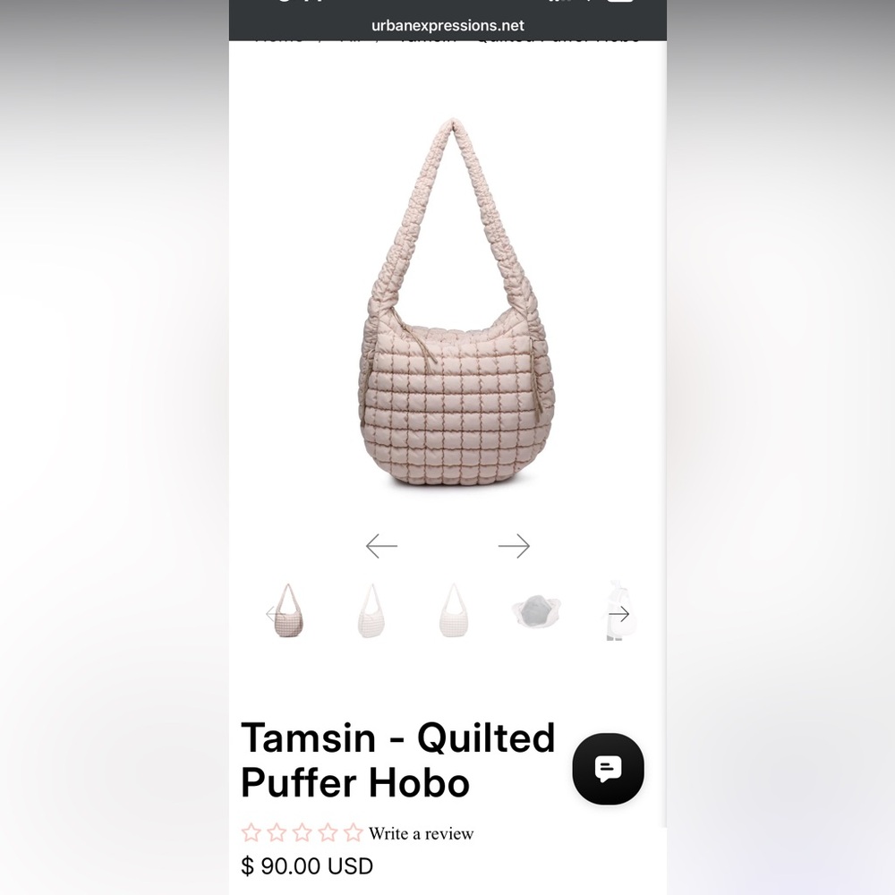 Quilted Puffer Hobo - Urban Expressions